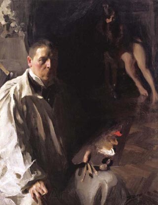 Anders Zorn Self Portait with model