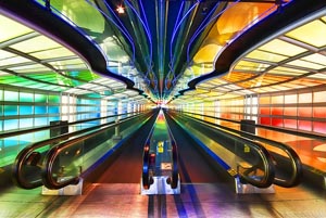 Tunnel of Lights United Terminal Chicago