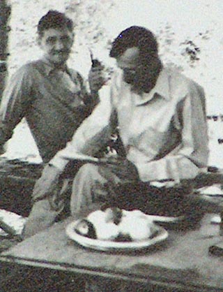 Conrad Buff and Maynard Dixon at Table