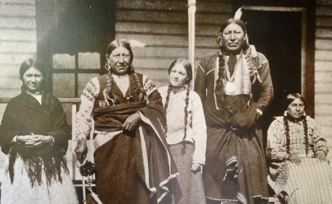 Grace Hudson with Pawnee Friends 1902