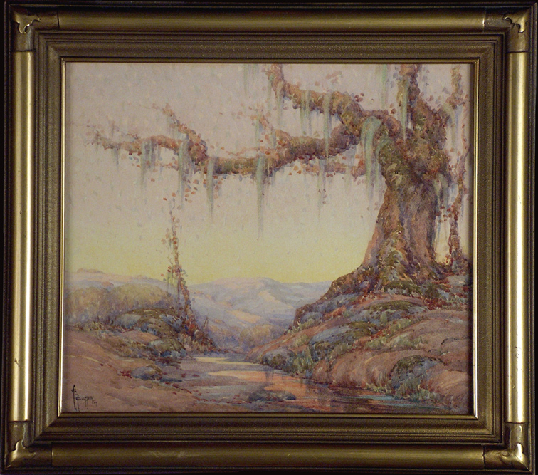 Grace Allison Griffith Oak and Stream with Frame