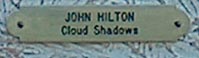 John W Hilton Cloud Shadows 1966 Nameplate