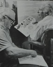 John Hilton and James Cagney painting
