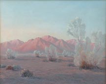 John W Hilton Smoke Trees at Sundown Midsized Thumbnail