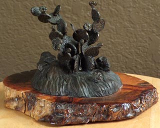 Kathi HIlton Bronze Cacti