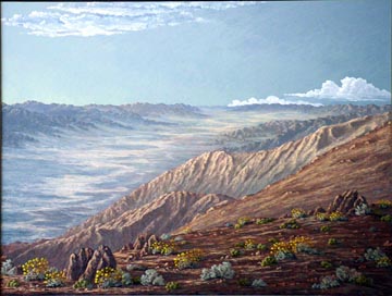 Kathi Hilton's painting Death Valley Visitors Center