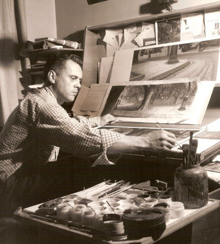 Ralph Hulett working at Disney Studio 1940's