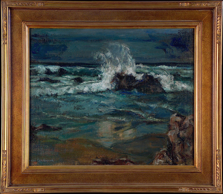 Isabel Lockwood California Seascape Nocturne with Frame