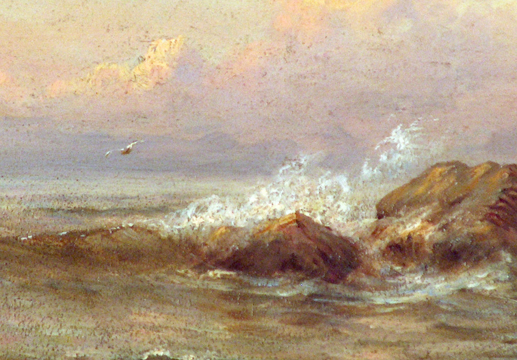 Kate Newhall Breaking Wave on Rocks 1898 Closeup