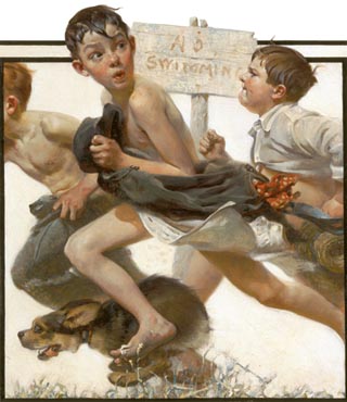 Norman Rockwell No Swimming