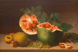 James Peale Watermelon Still Life 1824