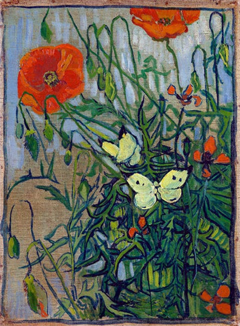 Van Gogh Butterflies and Poppies 