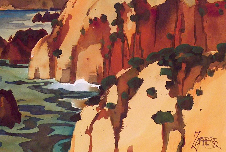 Milford Zornes At Mismaloya