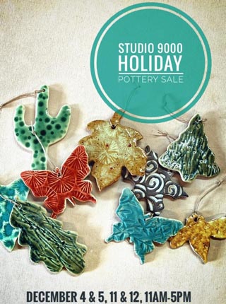 Holiday 900 Pottery Sale, Dec 4-5 & 11 & 12