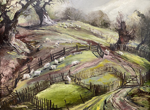 Joshua Meador 1911-1965, Side of a Hill, 18 x 24