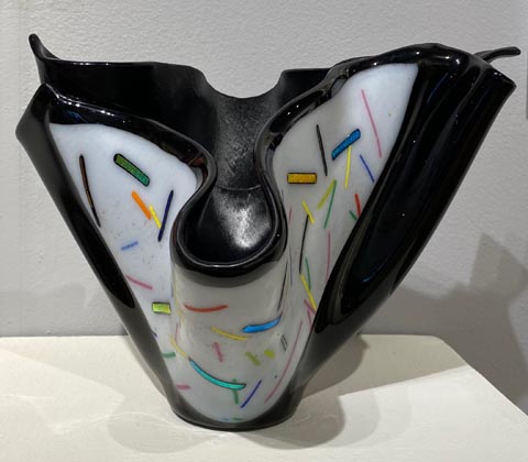 Art @ the Source 2022, Branka Harris, Vase, Fused Glass, Studio 84