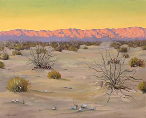 Carl Bray Desert Sunset on Mountains