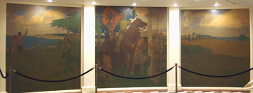 California State Capitol Rotunda Series of Four Triptych Paintings by Arthur Mathews 4