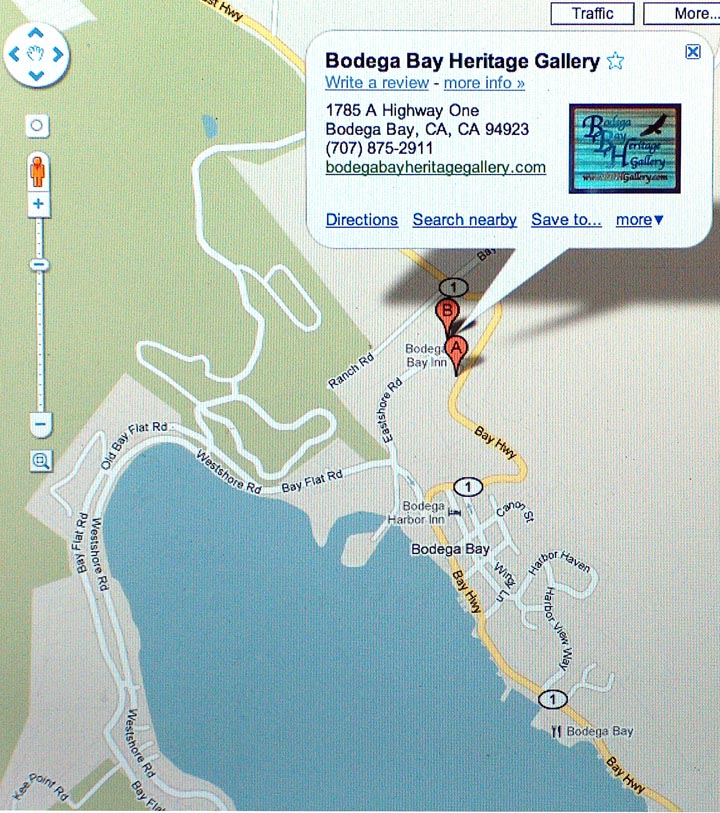 BBH Gallery Map in Bodega Bay