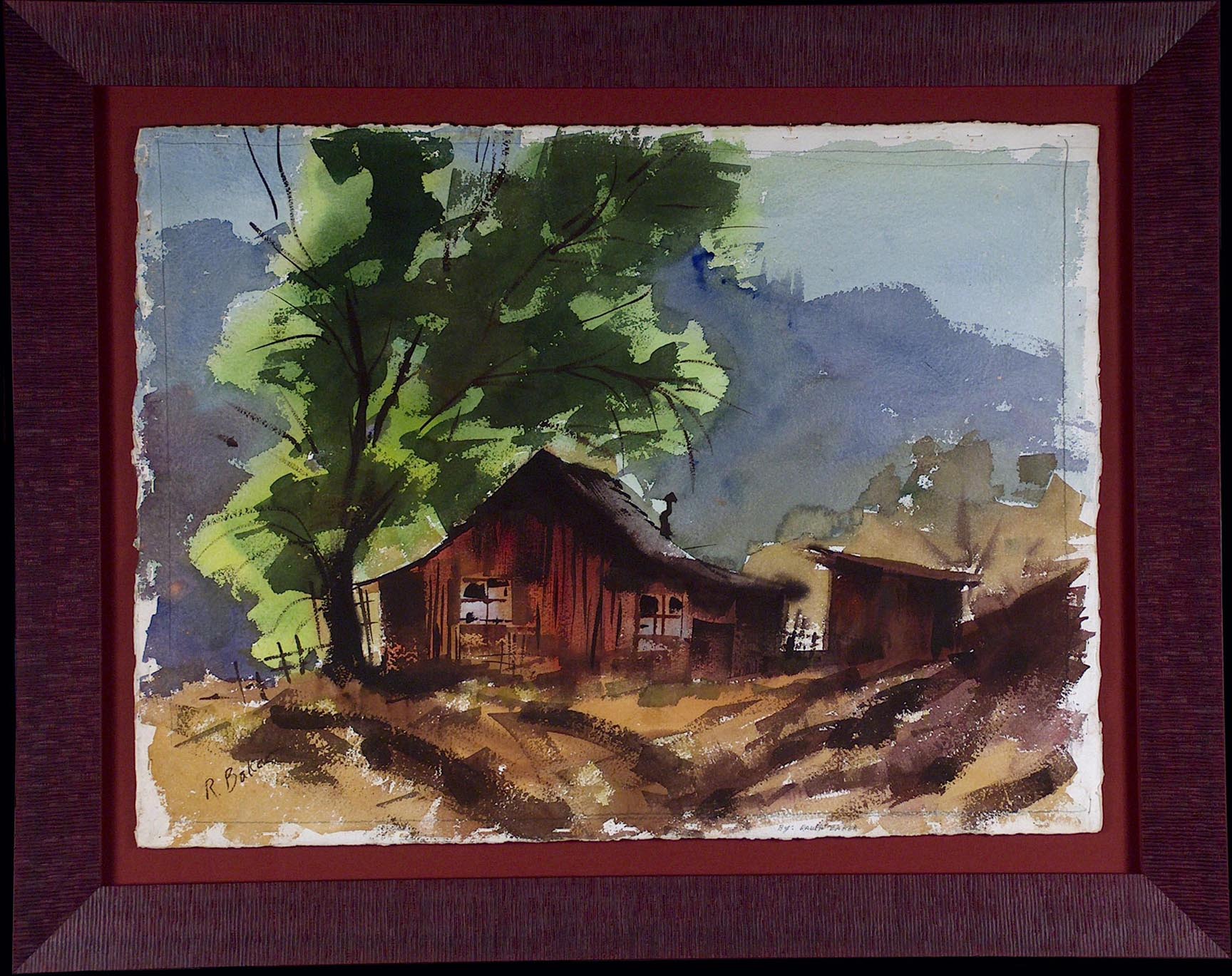 Ralph Baker Deserted Cabin and Tree