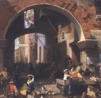 Albert Bierstadt Roman Fish Market Gate of Octavia Thumbnail