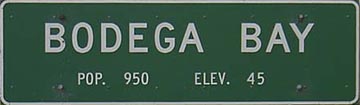 Bodega Bay Population Sign