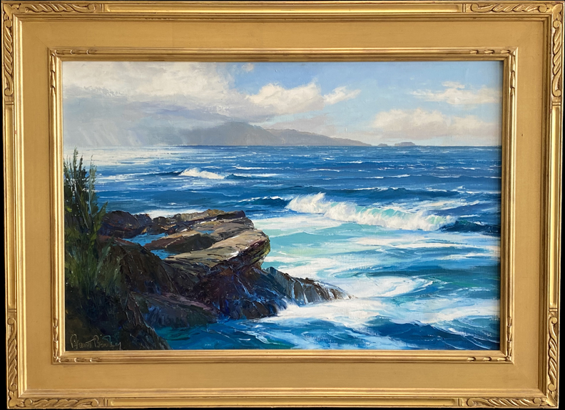 Bennett Schroeder Bradbury 1914 - 1991, Hawaiian Shore  Oil on canvas, 20 x 30  $6,000 