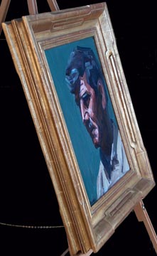 Conrad Buff, double sided self portrait, tan shirt