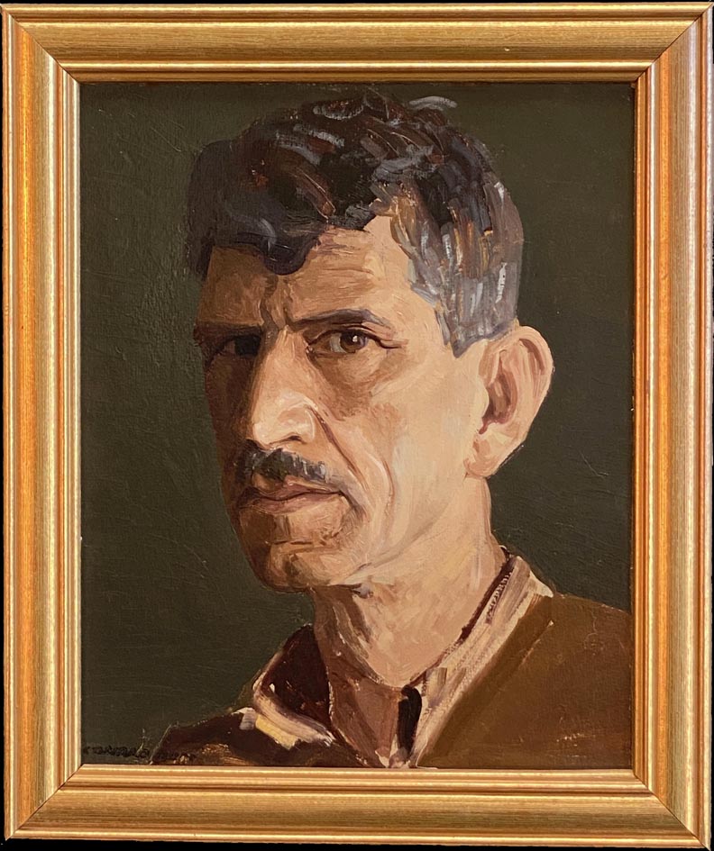 Conrad Buff, Self Portrait, Brown Shirt