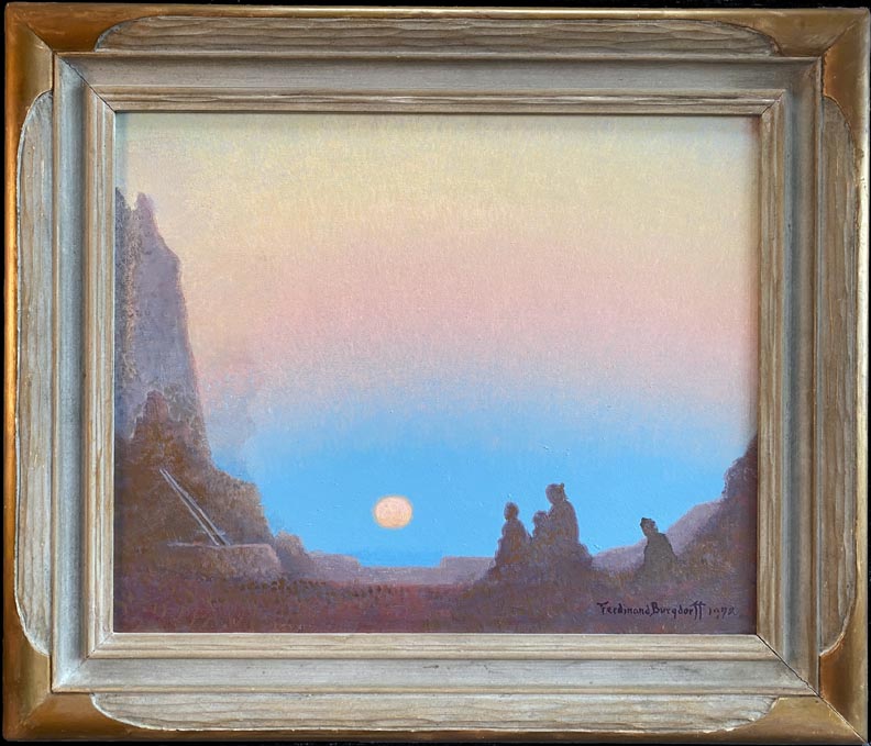 Indians at Monument Valley, 1972, Ferdinand Burgdorff painted this near the end of his life when he was 91 years old.