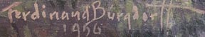 Ferdinand Burgdorff, Pebble Beach, 1956 signature