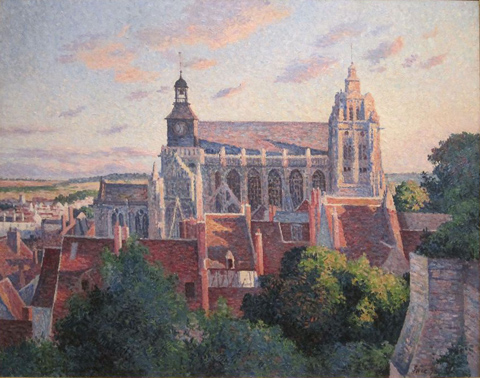 Maximilien Luce 1858-1941,  The Church of Gisors, View of the Ramparts, 1898