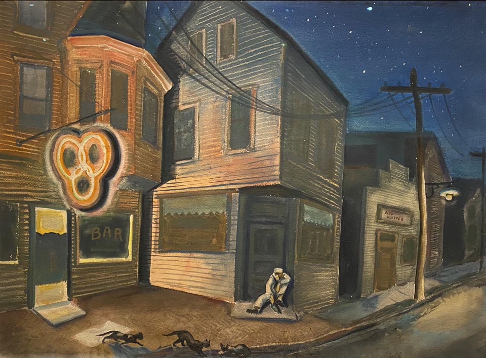 William Newport Goodell, 1908-1999, American  Under the Sign of Ballantine, 1942, gouache on paper, Dijkstra Collection