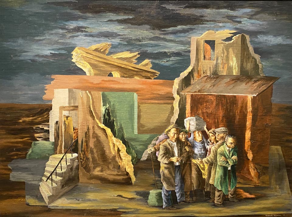 Mitchell Siporin, 1910-1976, American Homeless, 1939, oil on canvas, Dijkstra Collection
