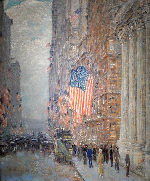 Childe Hassam, Flags on the Woldorf,  1916, Amon Carter Museum of Art, Fort Worth, TX