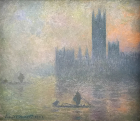 Claude Monet, The Parliament, Effect of Fog, 1903, Claude Monet, Special Exhibition at the Patit Pallais, Paris, August 2018 Metropolitan Museum, New York, - age 63
