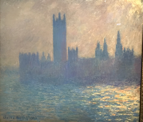 The Parliament of London, Effect of the Sun, 1903, Claude Monet, Special Exhibition at the Patit Pallais, Paris, August 2018,  Brooklyn Museum - age 63
