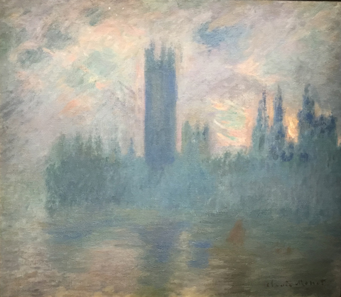 Claude Monet, The Parliament of London, 1901, Claude Monet, Special Exhibition at the Patit Pallais, August 2018, Art Institute of Chicago - age 61