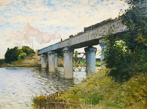 Railway Bridge at Argenteuil, 1873-74, Claude Monet, Musee d'Orsay, - age 33 - 34