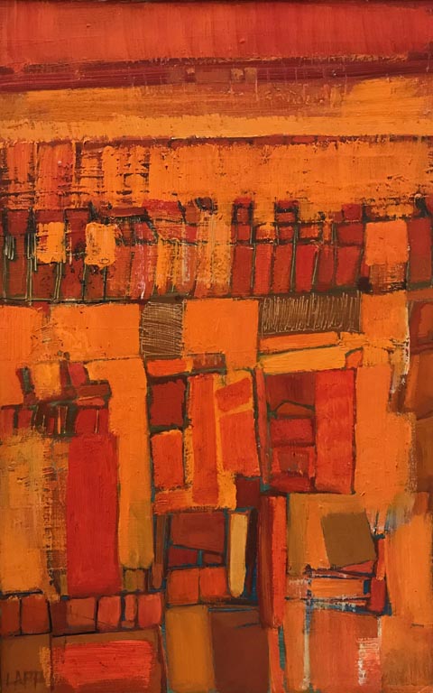 Maurice Lapp, Orange Structures 14.5 x 9.5