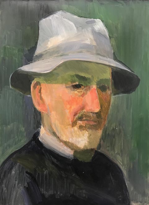 Maurice Lapp, Self Portrait, 24 x 18