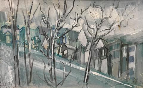 Maurice Lapp, Winter in the City, 8 x 12.5
