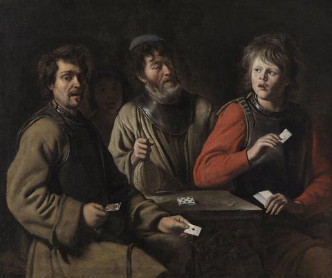 The Young Card Players, by the Le Nain Brothers in 1640, inspiration for Paul Cezanne's The Card Players in 1892