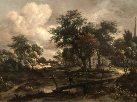Landscape with a Footbridge, 1664/65 Meindert Hobbema, Northern Netherlands, 1638-1709