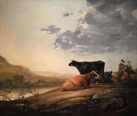 Aelbert Cuyp, 1620-1691 Young Herdsmen with Cows, 1655-60