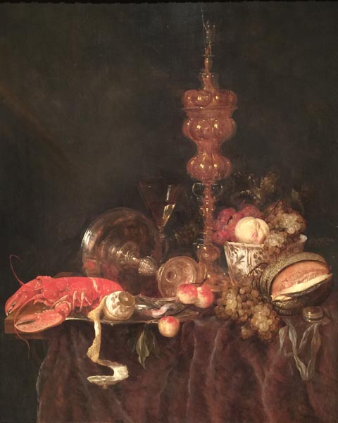 Abraham Van Beyeren, 1620-1690 Still Life with Lobster and Fruit, probably early 11650's