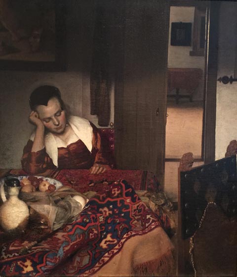 Johannes Vermeer, 1632-1675 A Maid Asleep, c 1656-57