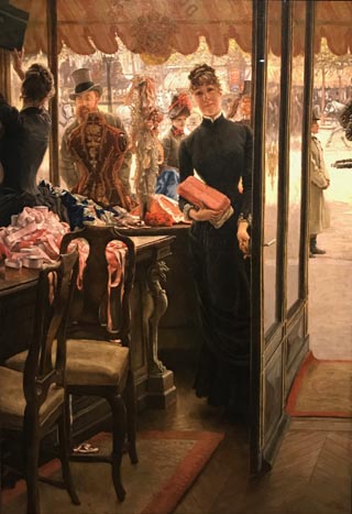 James Tissot, 1836-1902 The Shop Girl, 1883-1885  Art Gallery of Ontario, Toronto, Ontario, Canada SF's Legion of Honor, Jun 24 - Sep 24, 1017