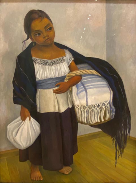 Diego Rivera, Girl in Blue and White, 1939, oil on canvas Lucas Museum of Narrative Art, Los Angeles, CA