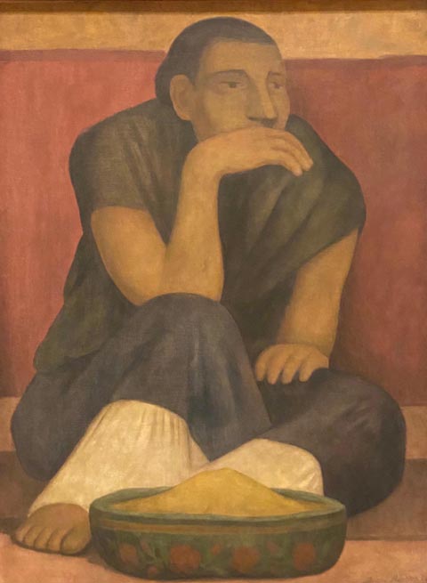 Diego Rivera, Pinole Seller, 1936, oil on canvas Museo Nacional de Arte, Inbal, Mexico City
